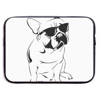 CRSJBB219 Ash Frenchie French Bulldog Laptop Sleeve Bag 13 15 Inch Notebook Computer PC Neoprene Protection Case Cover Pouch Carrier Holder