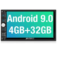 PUMPKIN Android 9.0 Car Stereo Double Din with 4GB, GPS and WiFi, Android Auto, Support Fastboot, Backup Camera, USB SD, 7 Inch Touch Screen
