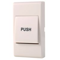 HWMATE White Plastic Door Exit Push Button Panel with NO/NC/COM Output for Door Access Control System