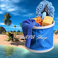 11L Foldable Water Bucket Outdoor Portable Car Wash Camping Fishing Cleaning Foldable Bucket Products Retractable Buckets