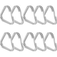 Fotga 10pcs Stainless Steel Triangle Keychain Ring Split Rings for DSLR Camera Straps Handwrist Purse Wallet Bag Hang Clip Hook
