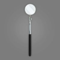 Ullman C-2M Circular Magnifying Telescoping Inspection Mirror, 2-1/4" Diameter, 10" to 14" Extended Handle Length