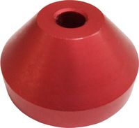 (6) Red Solid Aluminum Vinyl Record Dome Adapter / Insert - Fits Almost Any Turntable! #07MDDARE