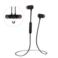 Wireless Bluetooth Earphone Sports Headphone Stereo V4.1 Sweat Proof Magnetic Attraction, Microphone and Noise Cancelling Fit for iPhone X/8/8+/7/7+/6/6s plus Samsung Galaxy S8/S8+,S9/S9+ (Black)