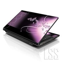 LSS 10 10.2 inch Laptop Skin Cover Compatible with HP Dell Lenovo Apple Asus Acer Compaq - Fits 7" 8" 8.9" 10" 10.2" (2 Wrist Pads Free) Faded Purple Floral Pattern