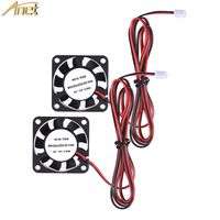 Anet Brushless DC Cooling Fan for 3D Printer Hot End, 2 Packs 40mm x 40mm x 10mm 4010 12V 2 Pin 3D Printer Fans Black