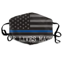 Blue Lives Matter Police Blue Line Us Flag Dust Mask,Washable and Reusable Cleaning Gardening Outdoor Activities Warm Windproof Mask
