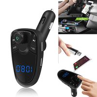 Molisell Bluetooth FM Transmitter for Car, Wireless Bluetooth Radio Transmitter Adapter Car Kit with Hand-Free Calling and LCD Display, Music Player Support TF Card USB Flash Drive