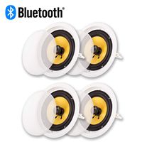 Acoustic Audio HD-8 Bluetooth 8" in Ceiling Powered 4 Speakers Pack Flush Mount