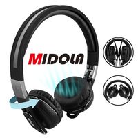 MIDOLA Sports Bluetooth Headphones Wireless Wired On-Ear Foldable Portable Durable Adjustable Lightweight, with Soft Earmuffs, TF Card Slot, 3.5mm AUX Jack, Built-in Mic for Cellphone Tablet