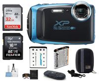 FUJIFILM FinePix XP130 Water, Shock, Freeze and Dustproof Digital Camera 7 Piece Bundle (Blue)
