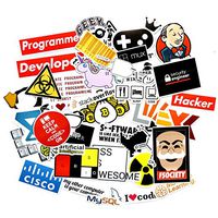Laptop Stickers (100PCS) Developer Sticker Computer Skins & Decals Good Gift for Programmer IT and Technology Practitioners