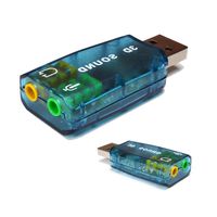 LANXI USB External Sound Card Free Drive Sound Card 5.1 Sound Card 3pcs Black Green Blue