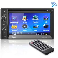 Premium 6.5-Inch Double-DIN in-Dash Touchscreen Car Stereo Receiver Compatible with Bluetooth - Video CD/DVD/MP3/MP4 Player, SD Memory Card Reader with AM/FM Radio
