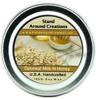 Premium 100% All Natural Soy Wax Aromatherapy Candle - 2oz Tin - Oatmeal Milk & Honey: A rich blend of oatmeal, farm fresh milk and a dollop of honey.