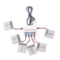 YouCute 6PCS 650mah Battery and 1to6 Charger for TOZO X8tw Q1012 Focus FPV Drone QQPOW X8 Rc Quadcopter Spare Parts (6PCS 650mAh Batteries +Charger)