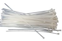 NiftyPlaza 12 Inch 50 lbs Cable Zip Ties - 200 Pack - UV Weather Resistant Nylon Wrap Zip Ties, Professional Grade UV Weather Resistant (200 Natural/Clear Ties)