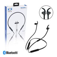 NVX NekTek2 Behind-The-Neck Bluetooth Wireless Headphones - 10 Hour Playback Time - ComfortMax Memory Foam Tips - Fast 40 Minute Charge Time - Built-in Microphone