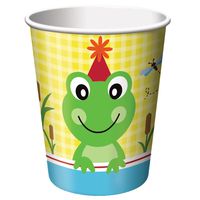 8-Count 9-Ounce Hot/Cold Paper Cup, Frog Pond Fun
