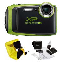 FujiFilm FinePix XP130 Rugged Waterproof WiFi Digital Camera (Lime) + Focus Floating Strap Bundle
