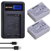 Batmax 2Packs Batteries + LCD USB Battery Charger for Canon NB-10L Battery;Canon PowerShot G1 X, G3 X, G15, G16, SX40 HS, SX50 HS, SX60 HS Camera Batteries