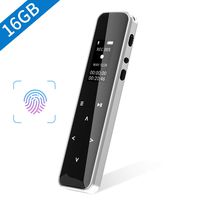 Digital Voice Recorder Portable Audio Recorder 16G Touch Screen Voice Activated Recorder Device for Lectures/Meetings/Interviews, Upgraded 1536Kbps Mini Tape Recorder with MP3 Player, E-Book