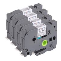 Molshine Compatible Standard Laminated Label Tape,Replacement for Brother P-Touch TZe135 TZe-135 TZ135 TZ-135,White on Clear, 12mm x 8m(1/2 inch x 26.2 feet),4 Pack