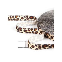 2Yards/Lot Leopard Print Velvet Ribbon Wedding Party Decoration 1/1.6/2/2.5/3.8Cm Handmade Sewing Gift Wrapping Christmas Ribbon,02