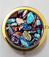 BlackKey Agate Print 3-Compartment Decorative Pocket Gift Box Case Organizer for Pill, Color 2 -948