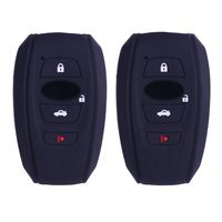 2Pcs XUHANG Sillicone key fob Skin key Cover Remote Case Protector Shell for 2016 2017 Subaru Forester Sti 2017 Outback 2014-2017 BRZ 2015 2016 XV Crosstrek Impreza 2016 WRX smart remote black