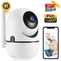 Home Security Camera 1080P 2.4G WiFi Camera, Two-Way Audio, Pet,Elder, Baby Monitor with IR LED Night Vision, Motion Detection, Cloud Storage - 16GB TF Card