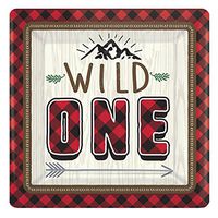 1st Birthday 'Little Lumberjack Wild One' Small Paper Plates (8ct)