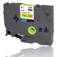 WJHHC 1PK Compatible for Brother P-Touch Laminated Tze-621 TZ 621 Label Tape Cartridge TZe-621 Black on Yellow 9mm x 8m