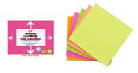 4A Sticky Full Adhesive Notes,3 1/3 x 3 Inches,20 Sheets/Color,Self-Stick Notes,5 Colors/Pack,100 Sheets Total,4A 303 Full Glue