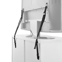 WALI Anti-Tip Heavy Duty Straps Safety Protection Fit Most Flat Screen TVs and Furniture (TAS001) , 2 Pack, Black