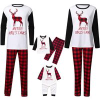 XGao Christmas Pajamas, Pajamas Set Christmas Man Daddy Deer Printed Top+Plaid Pants Xmas Family Clothes