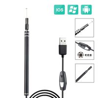 Kimfoxes Ear Otoscope USB Ear Cleaning Endoscope Scope Inspection Camera with 6 Adjustable LED Lights for Windows & Mac. Device