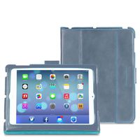 Piquadro Ipadair2 Stand Up Leather Case with Automatic Sleep/Wake Function, Dark Grey