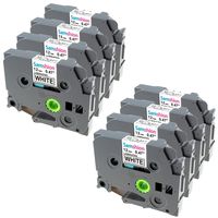 Replace Ptouch TZe Tapes, 8-Pack Laminated Tape 12mm 0.47 White for TZe231 (or TZ-231) Compatible with Brother PTouch PTH110, PTD210, PTD600, PT-P700, PT-D450 PT Label Maker, 26.2 ft Roll