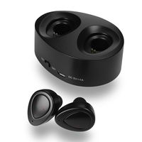True Wireless Earbuds w/Charging Case, AICase Bluetooth Headphones Dual in-Ear Mini Cordless Hands-Free Headset with Portable Charger Built-in Mic for iPhone Samsung iPad and Most Android Phones