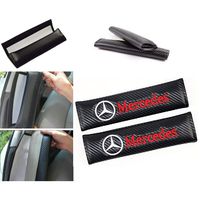 Wall Stickz car Sales 2 Pcs Car Seat Belts Covers Padding Carbon Fiber Leather Belt Shoulder Sleeve (fit Benz)