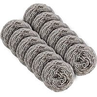 WhopperIndia 12 Piece Stainless Steel Scourers – Steel Wool Scrubber Pad Used for Dishes, Pots, Pans, and Ovens. Easy scouring for Tough Kitchen Cleaning