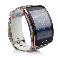 Tkasing Compatible with Samsung Galaxy Gear S R750 Smart Watch Replacement Wristband Bracelet/Free Size Wireless Smartwatch Accessory Band Strap with Secure Buckle (P)