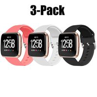 Veiai Sport Bands Compatible with Fitbit Versa,Soft Rubber Wristbands Versa Accessories for Women and Men (Colors-04)