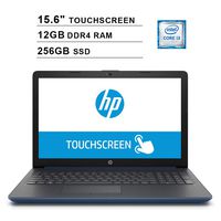 2019 HP Pavilion 15.6 Inch HD Touchscreen Laptop (8th Gen Intel Core i3-8130U up to 3.4GHz, 12GB DDR4 RAM, 256GB SSD, Intel UHD Graphics 620, WiFi, Bluetooth, Windows 10, Blue)
