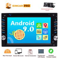 Car Radio Android 9.0 Car Audio 2 Din Quad-core Head Unit in Dash Double Din Stereo DVD/CD Player 6.2 Inch Multi Touch Screen Bluetooth 4.0 Support 1080P Video WiFi AM FM Radio Free Backup Camera