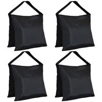 Keymaya Super Heavy Duty Sandbag Saddlebag Design 4 Weight Bags for Photo Video Studio Stand,Backyard,Outdoor Patio,Sports (Black)