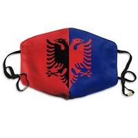 YUIOP Flag of Albanian Printed Mask Neutral Mask for Men and Women Polyester Dust-Proof Breathable Mask