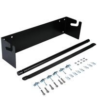 MINIBEAR Wall Mounted Kraft Paper Roll Holder & Dispenser with Cutter Bar Wall Hanging Decoration for Cafe, Artist Studio, Office, Living Room - Fits 18" Roll - Black