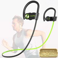 Wireless Earbuds,AUPAI Sports Bluetooth Headphones HiFi Bass Stereo w/Mic,IPX7 Waterproof in Ear Headset,Good Sound Wireless Headphones for Gym,Running,Workout,8 Hours Long Play Time